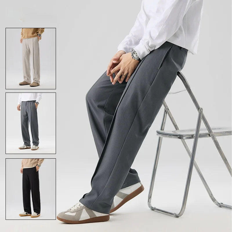 Herren Stoffhose mit Bundfalten und fließendem Fall