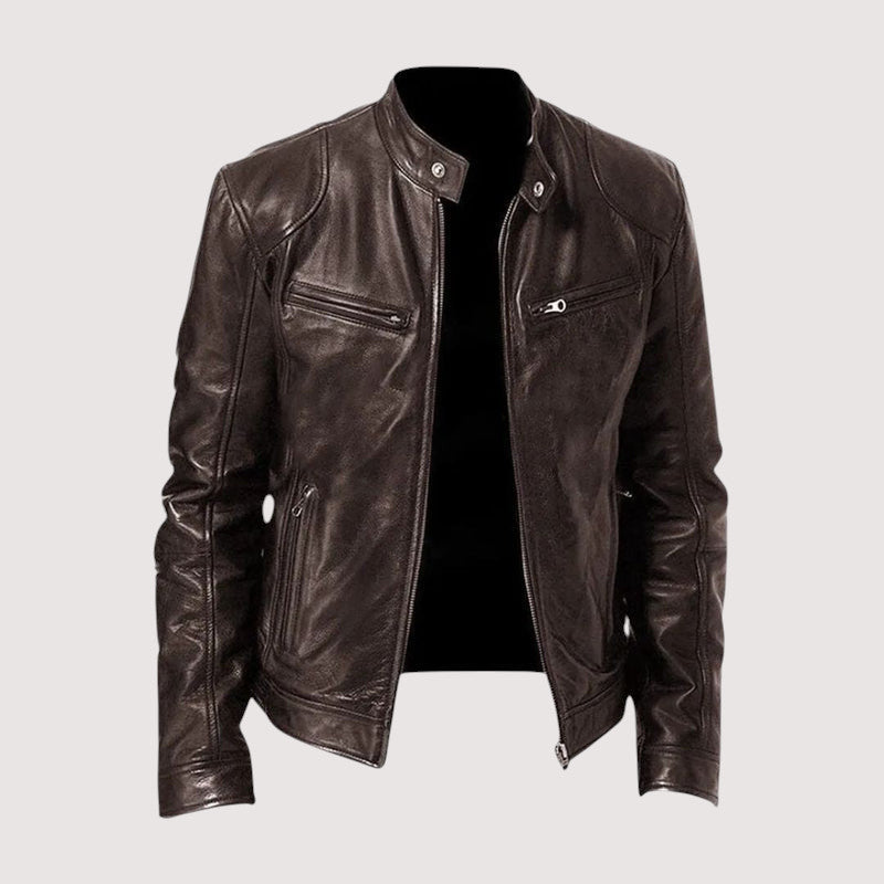 Lederjacke Damen Regular Fit Freizeit Elegant
