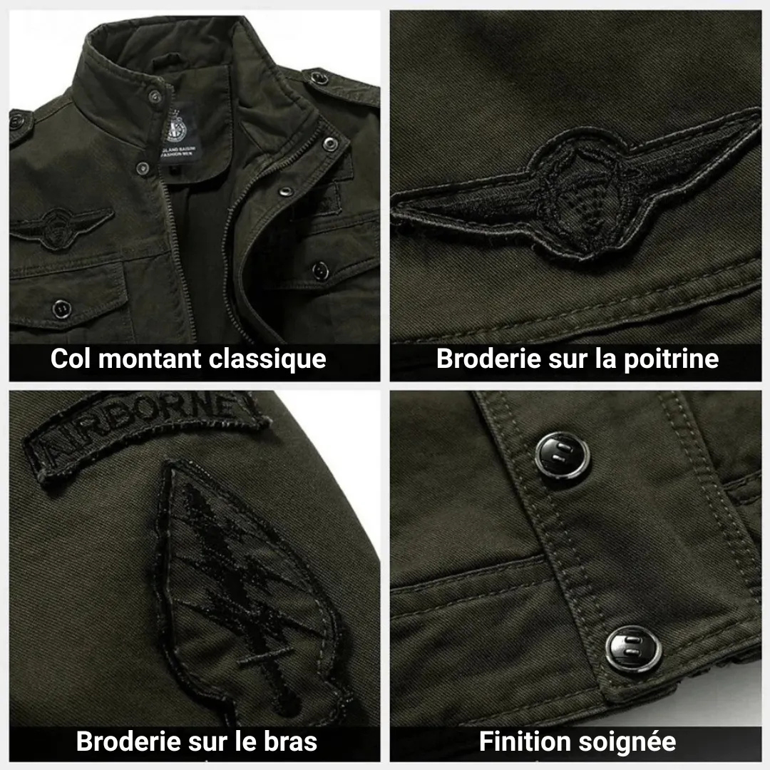 Damen Slim Fit Militärjacke Casual Modern