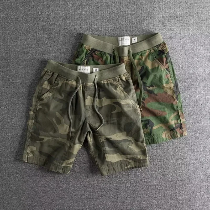 Damen Camo Shorts Athletisch Sportlich Casual Alltag Fitness
