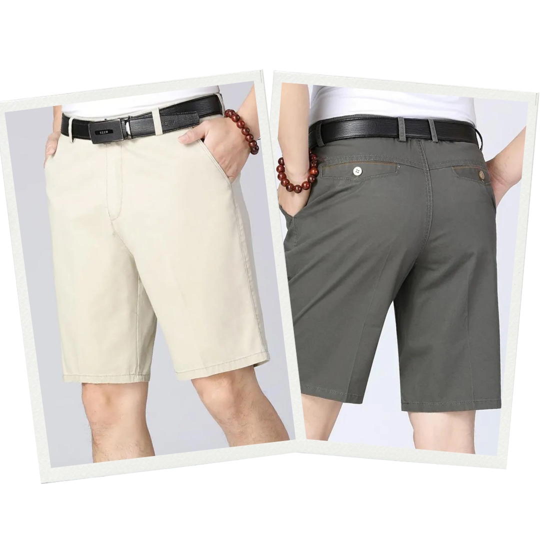 Chinoshorts Herren Regular Fit Freizeit Sommer