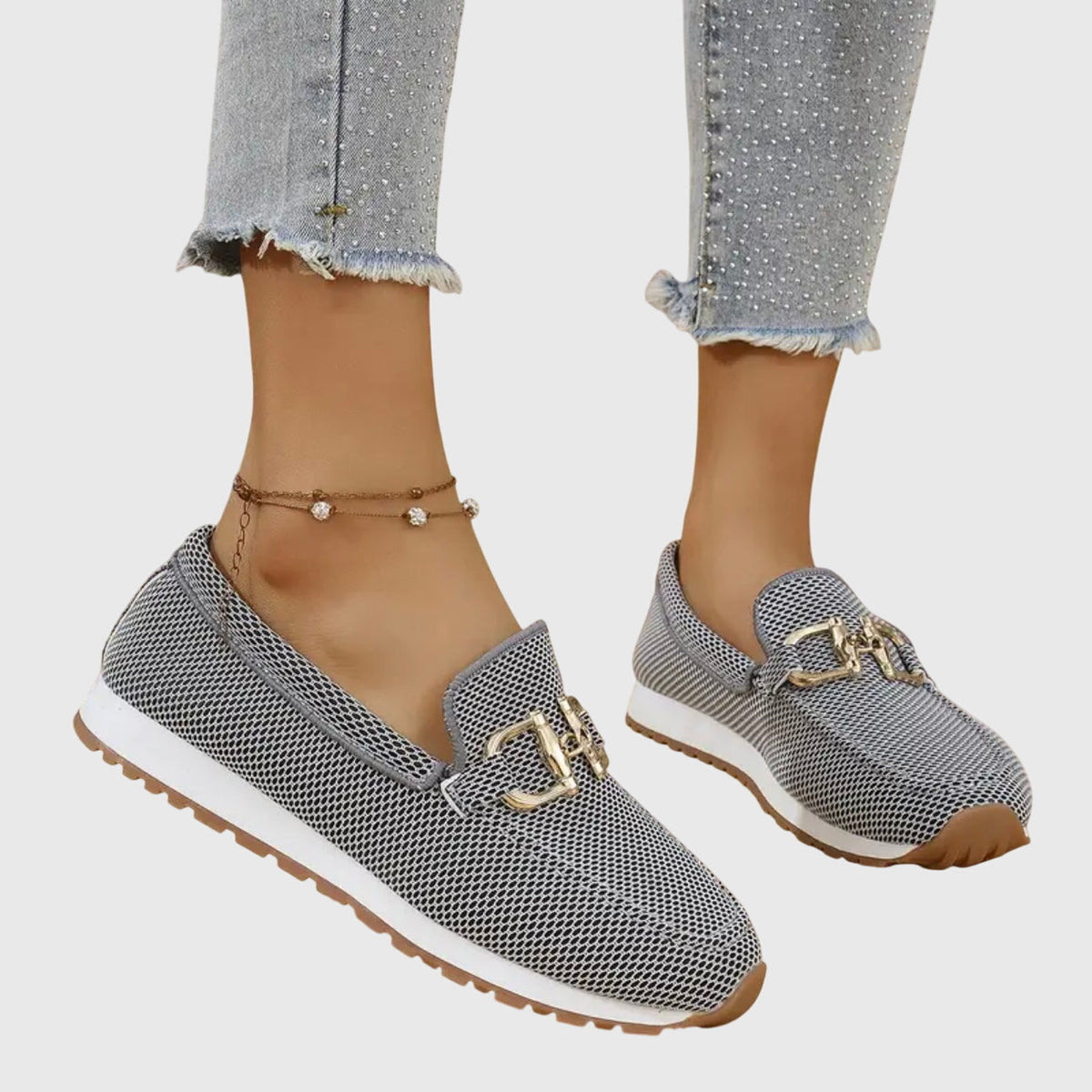 Damen Orthopädische Hybrid Loafer Sneakers Sportlich-Chic