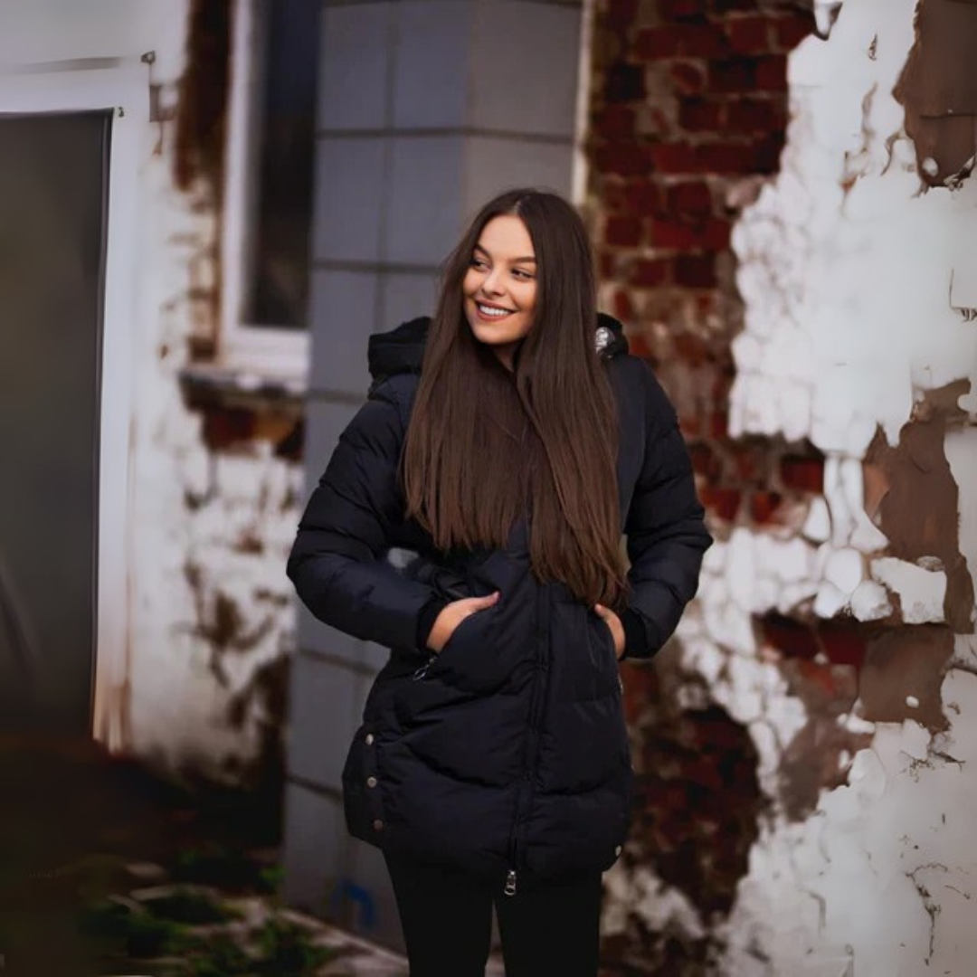 Damen Wintermantel Regular Fit Freizeit mit ökologischem Kunstfellfutter