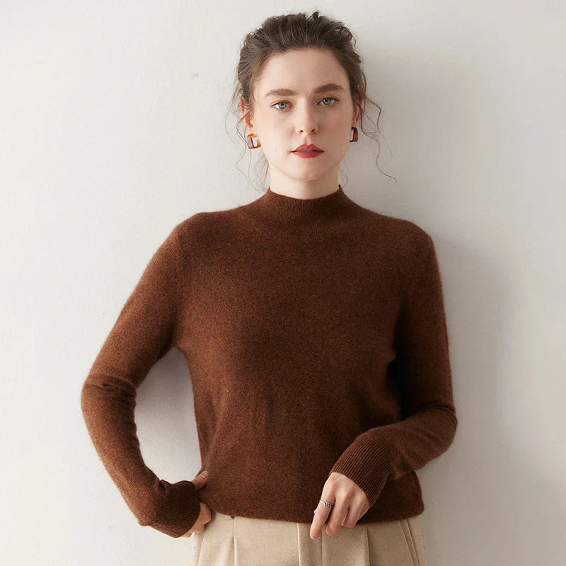 Damen Pullover Regular Fit mit Stehkragen