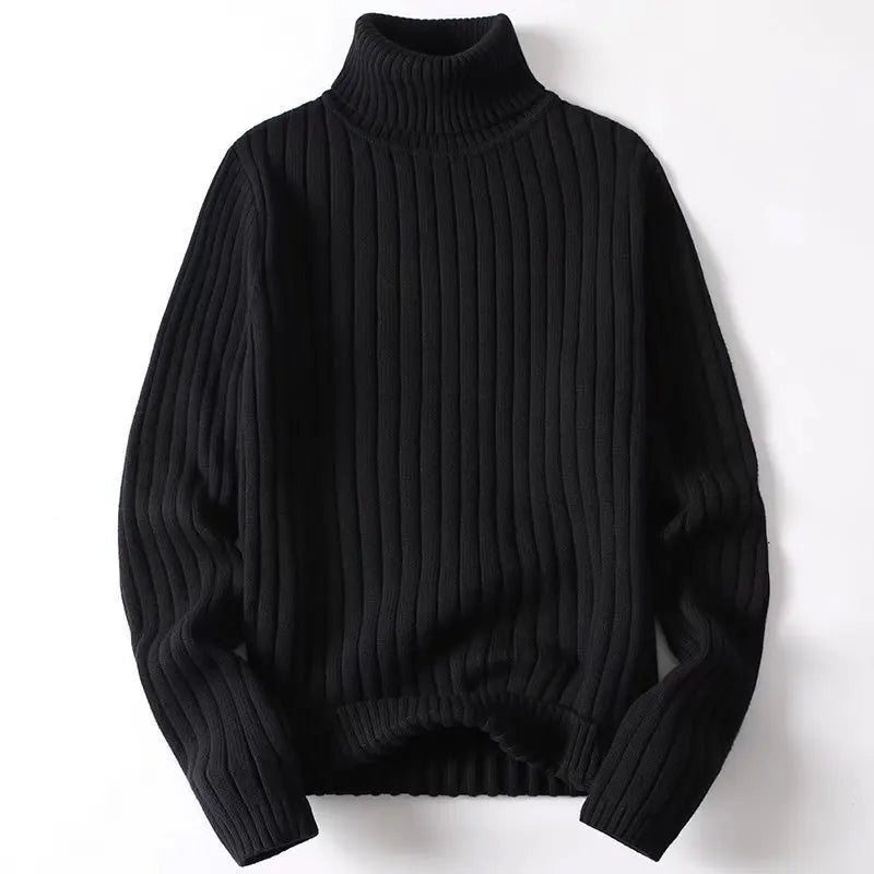 Damen Rippstrick-Rollkragenpullover Regular Fit Winter