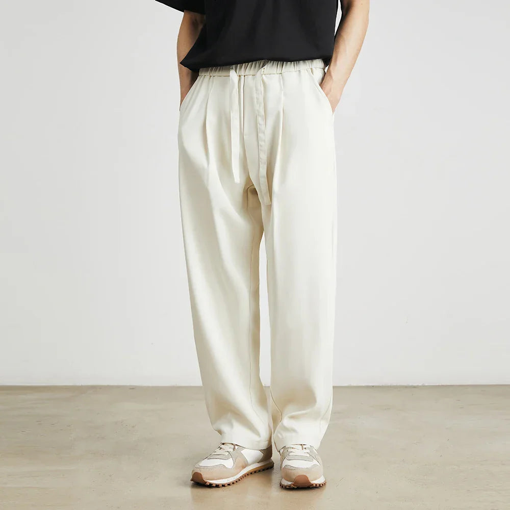 Herren Hose mit Bundfalte und elastischem Bund