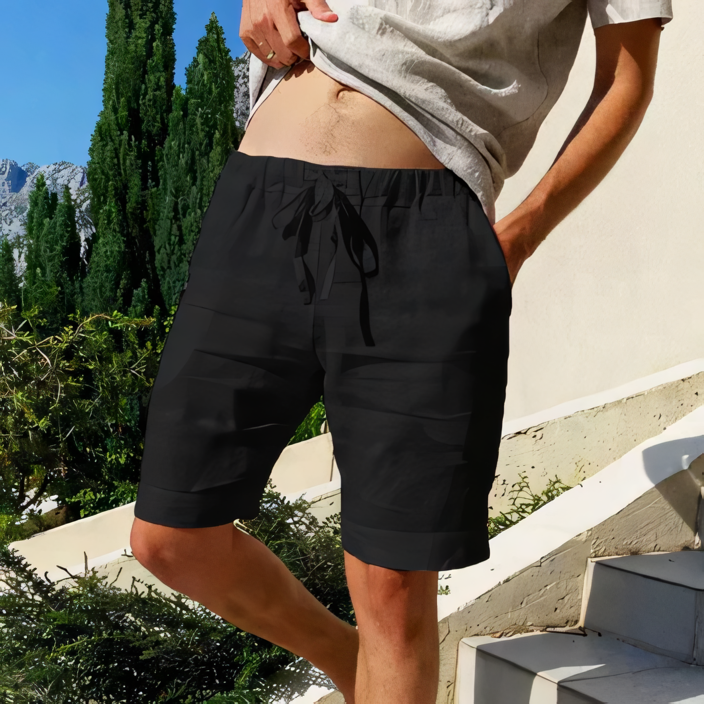 Leichte Herren Shorts Regular Fit Freizeit Sommer