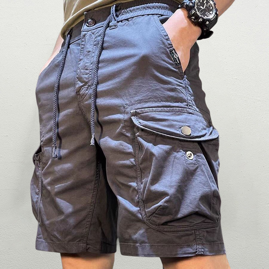 Cargo Shorts Herren Relaxed Fit Freizeit elastischer Bund