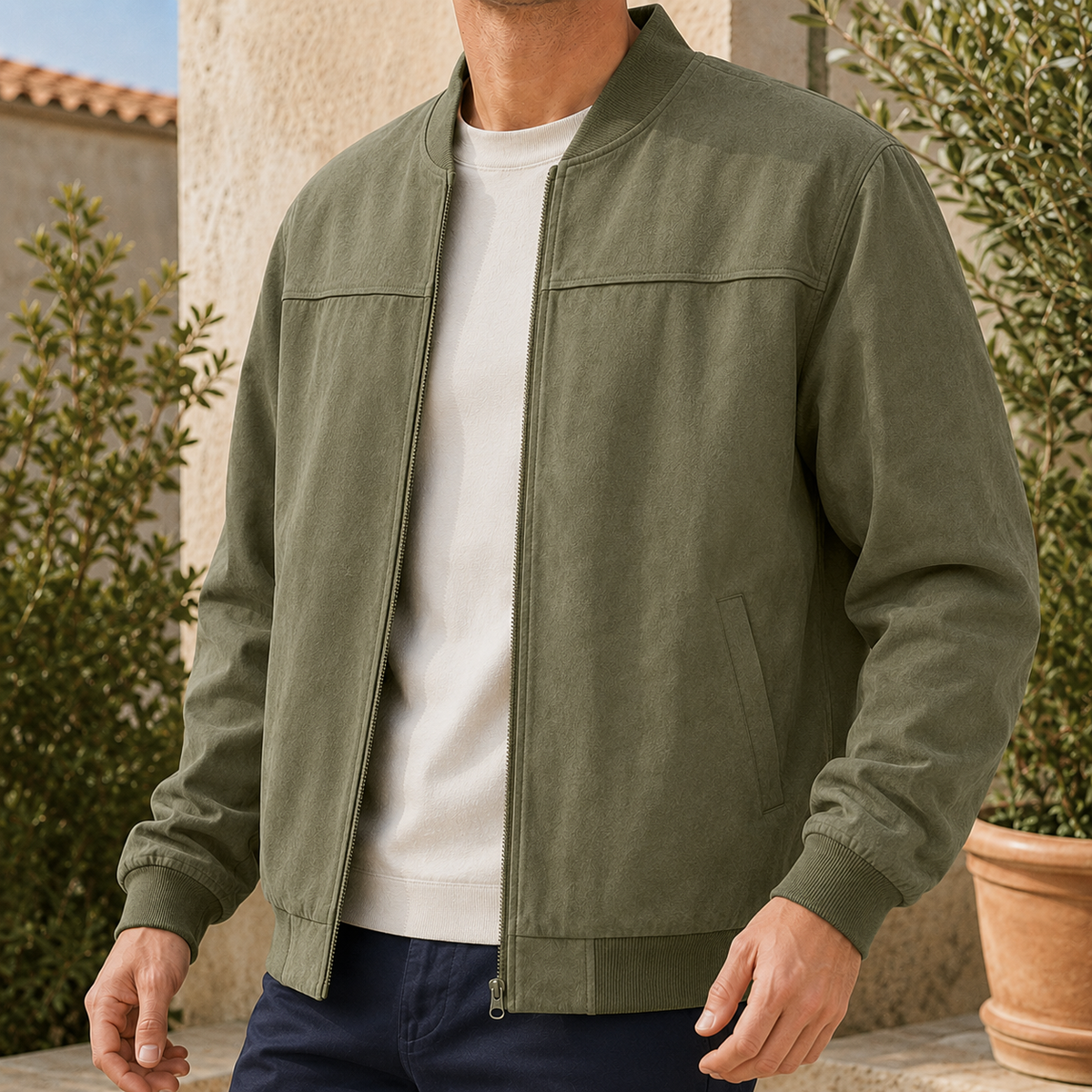 Bomberjacke Herren Slim Fit Freizeit
