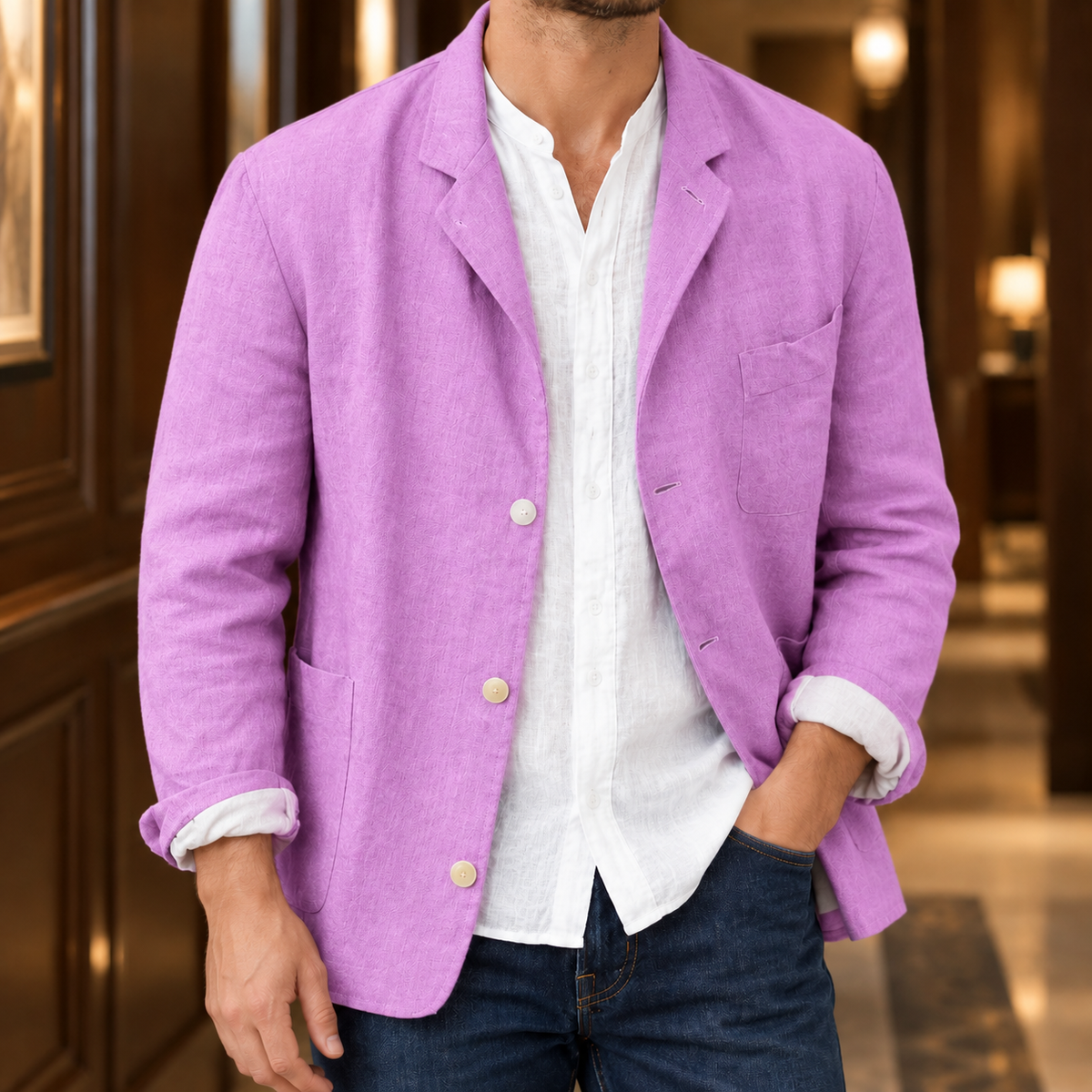 Blazer Damen Relaxed Fit Smart-Casual Freizeit