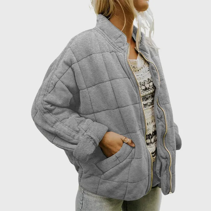 Damen Steppjacke Relaxed Fit Casual Winter Freizeit
