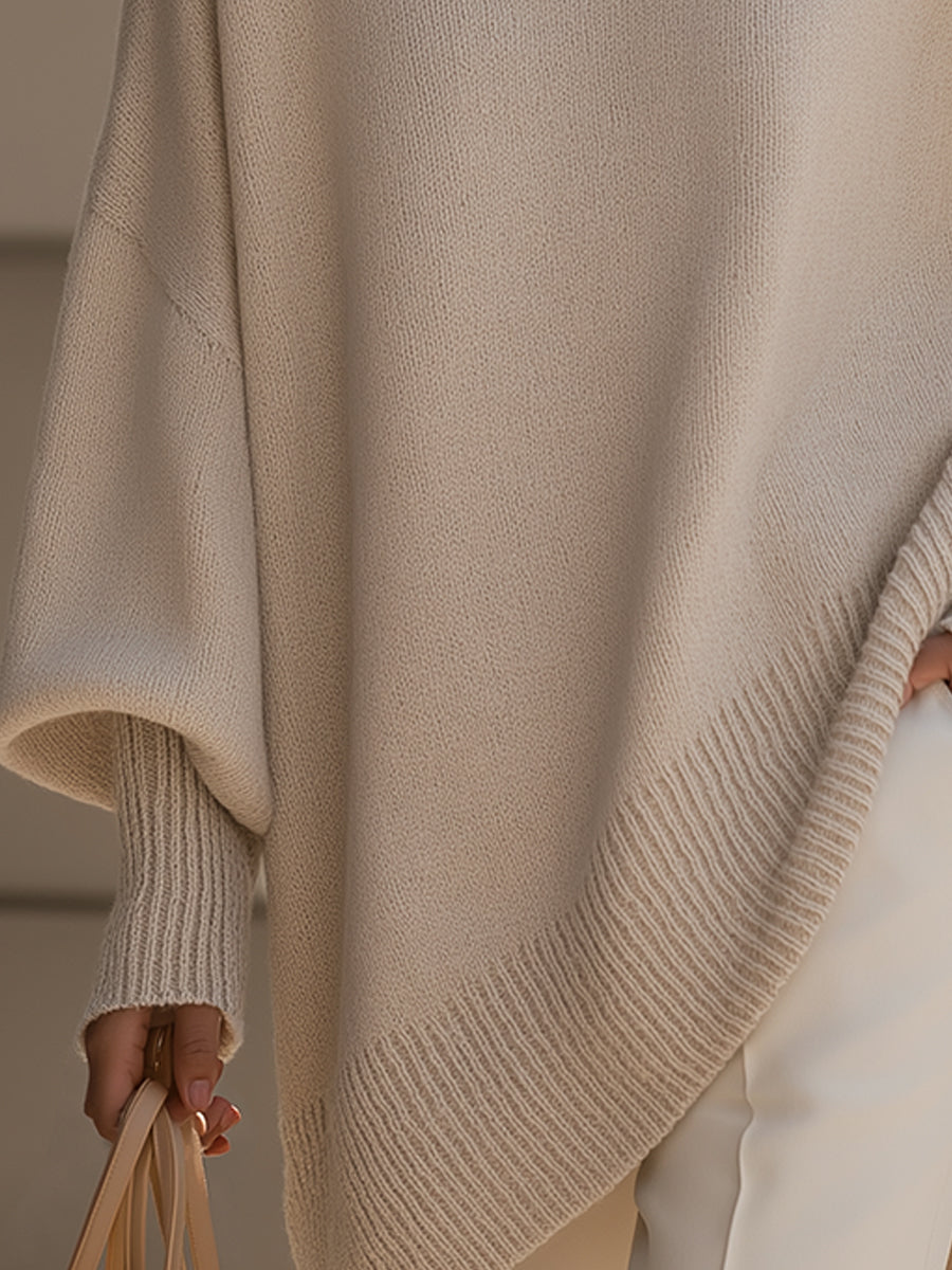 Damen Strickpullover Oversize Freizeit