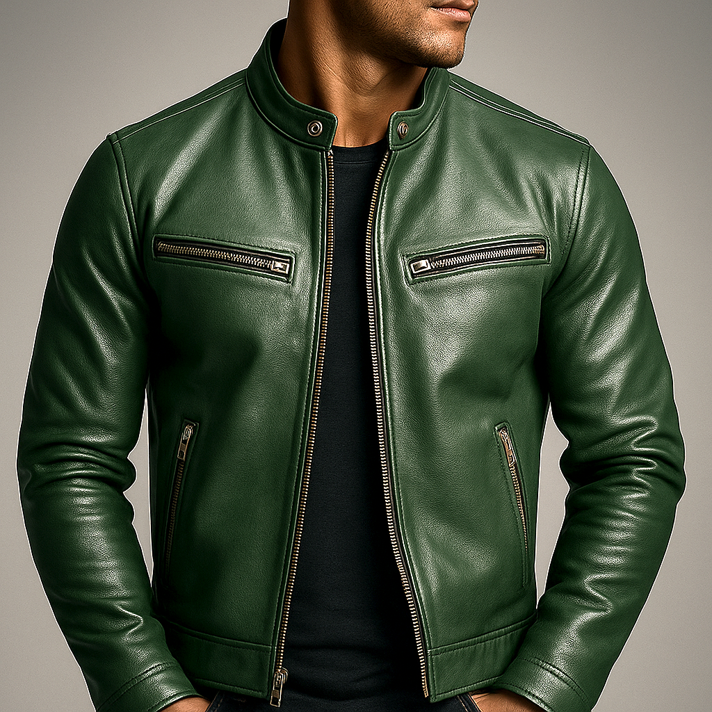 Herren Jacke Slim Fit mit Reißverschluss und taillierter Passform