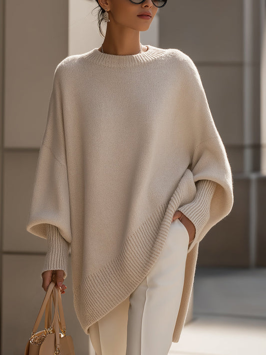 Damen Strickpullover Oversize Freizeit