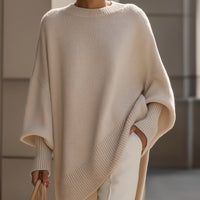Damen Strickpullover Oversize Freizeit