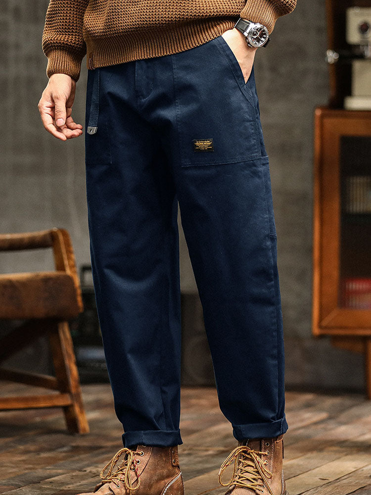 Herren Utility-Hose mit Rollsaum und Gürtel