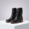 Damen Stiefel mit seitlichem Reißverschluss und gepolstertem Fußbett