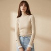 Damen Strickpullover Slim Fit mit Knopfdetails