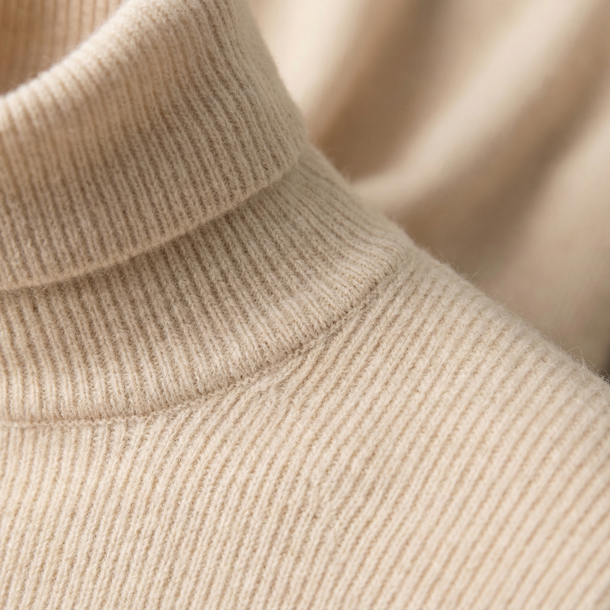 Kaschmir Rollkragenpullover Damen Regular Fit Freizeit