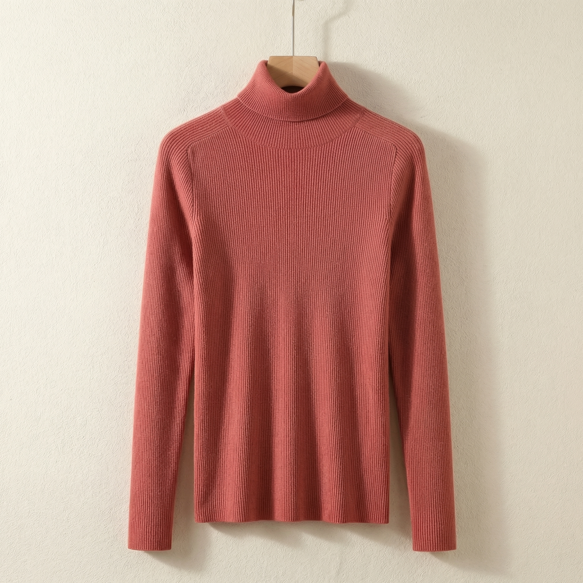 Kaschmir Rollkragenpullover Damen Regular Fit Casual