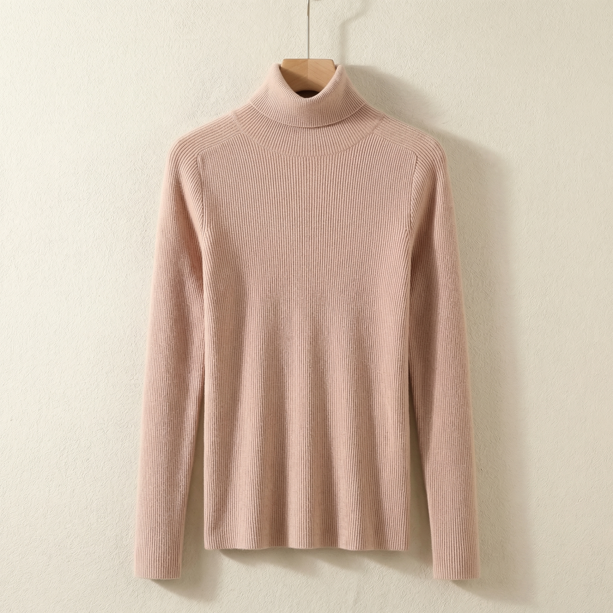 Kaschmir Rollkragenpullover Damen Regular Fit Casual