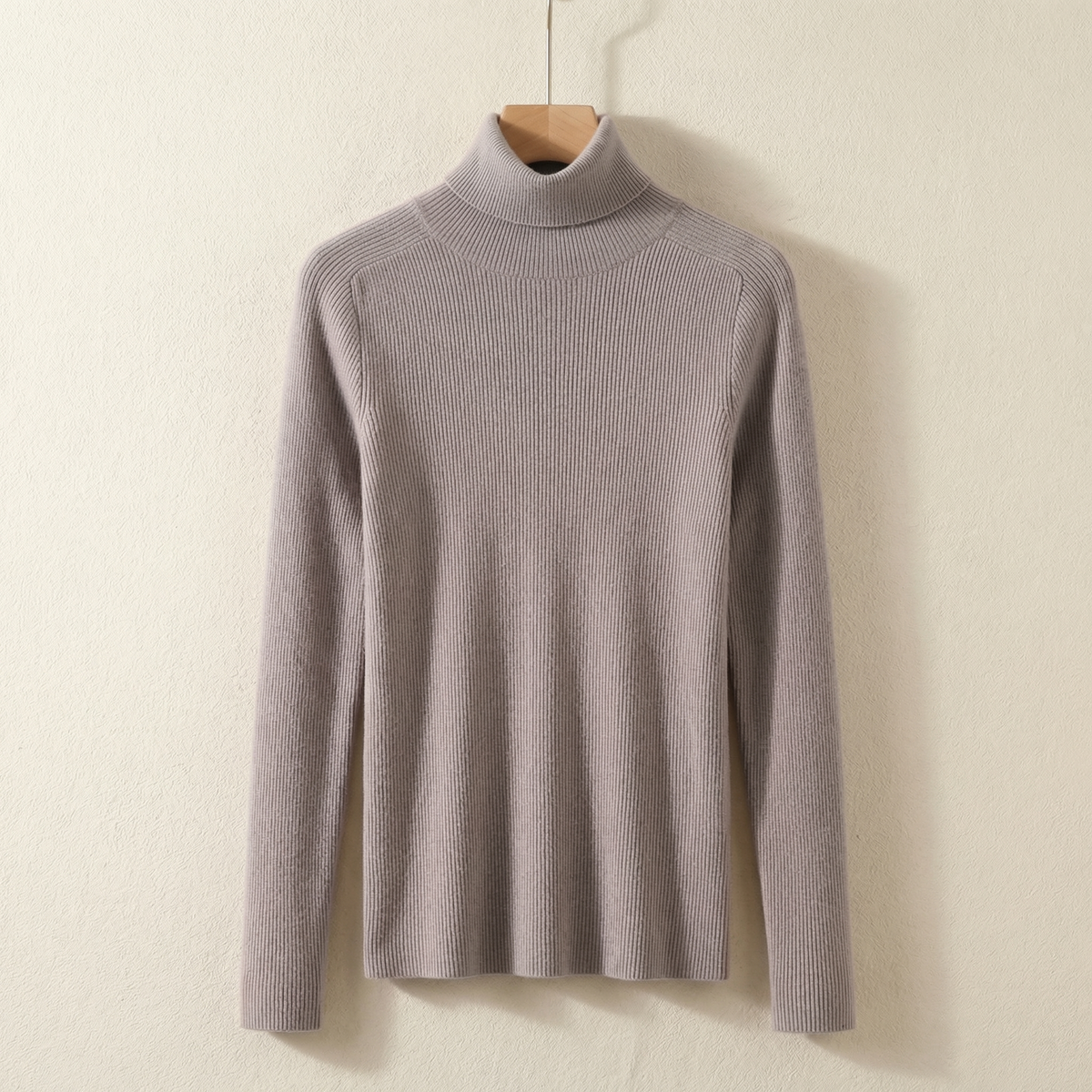 Kaschmir Rollkragenpullover Damen Regular Fit Casual