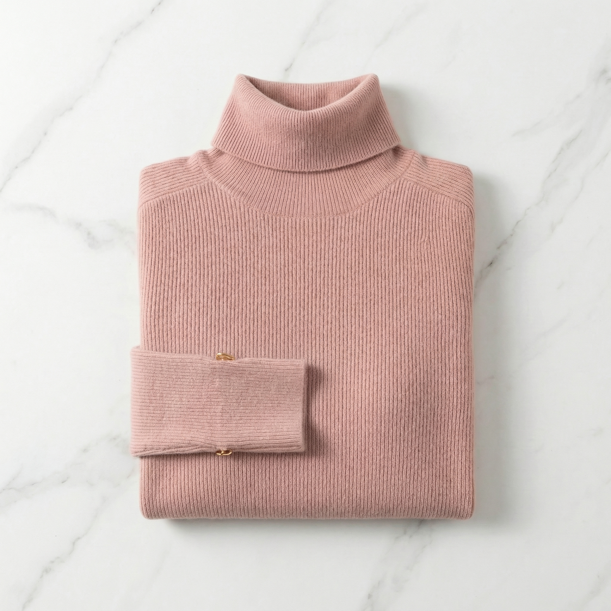 Rollkragenpullover Damen Regular Fit Freizeit Minimalistisch