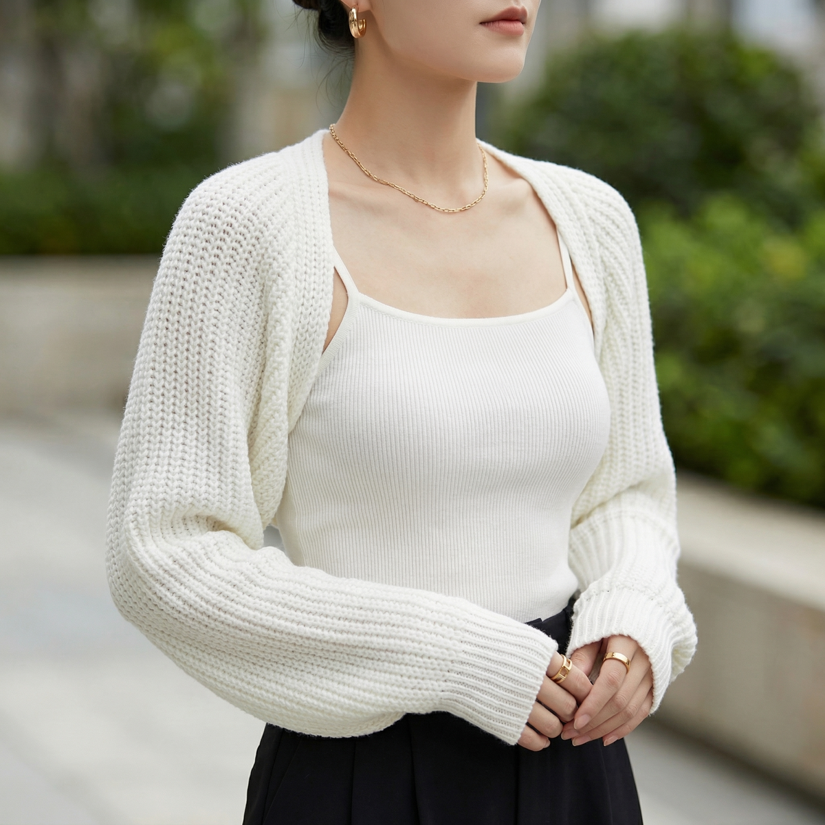 Damen Rippstrick-Cardigan Regular Fit mit Raglanärmeln