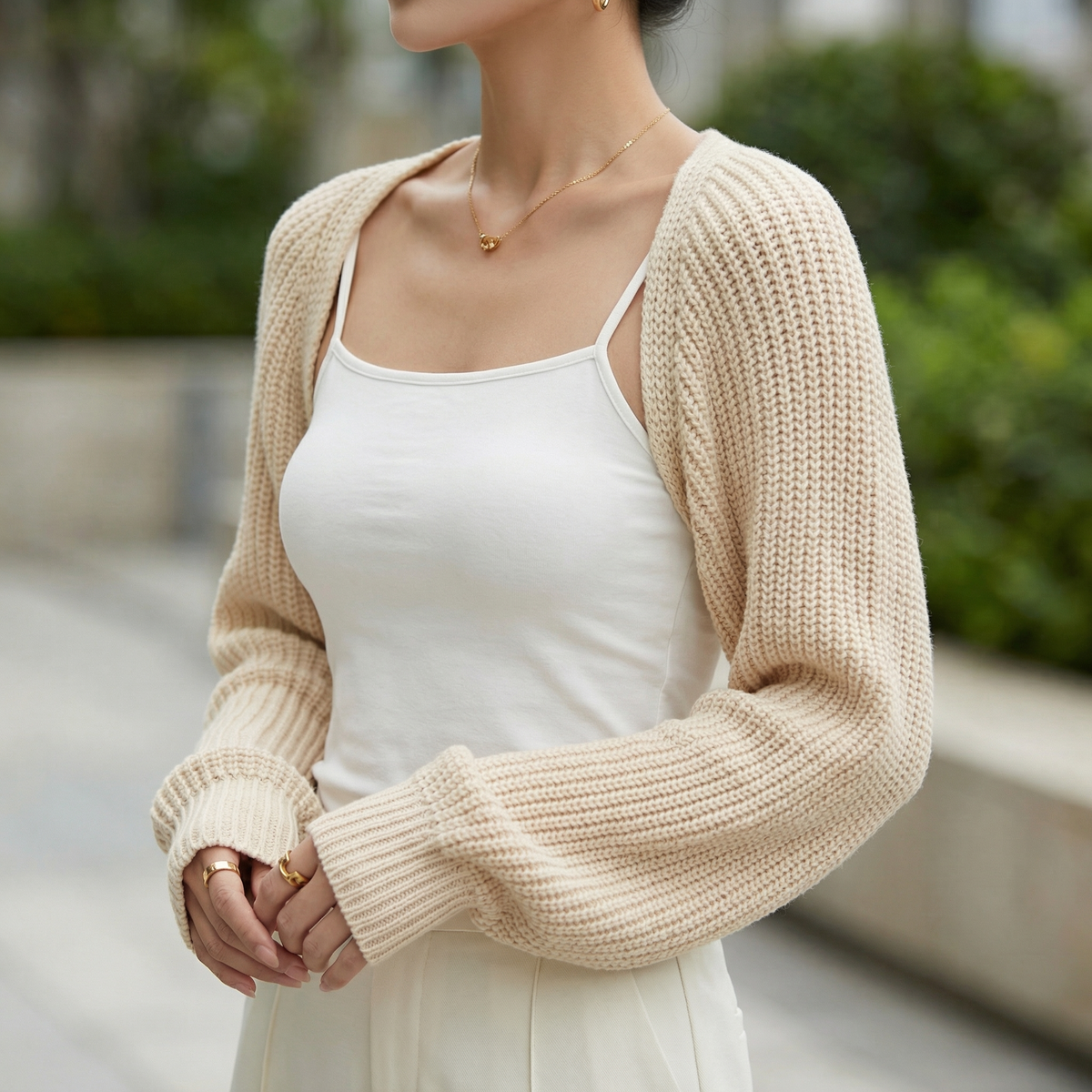 Damen Rippstrick-Cardigan Regular Fit mit Raglanärmeln