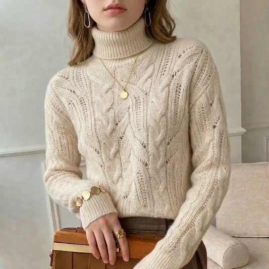 Damen Strickpullover Regular Fit Minimalistisch