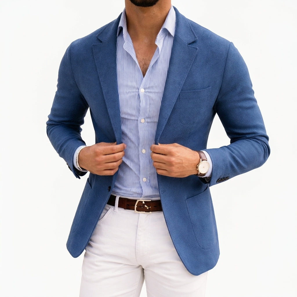 Herren Blazer Slim Fit mit Reverskragen