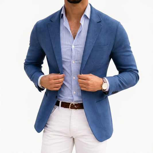 Herren Blazer Slim Fit mit Reverskragen