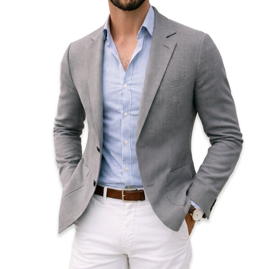 Herren Blazer Slim Fit mit Reverskragen