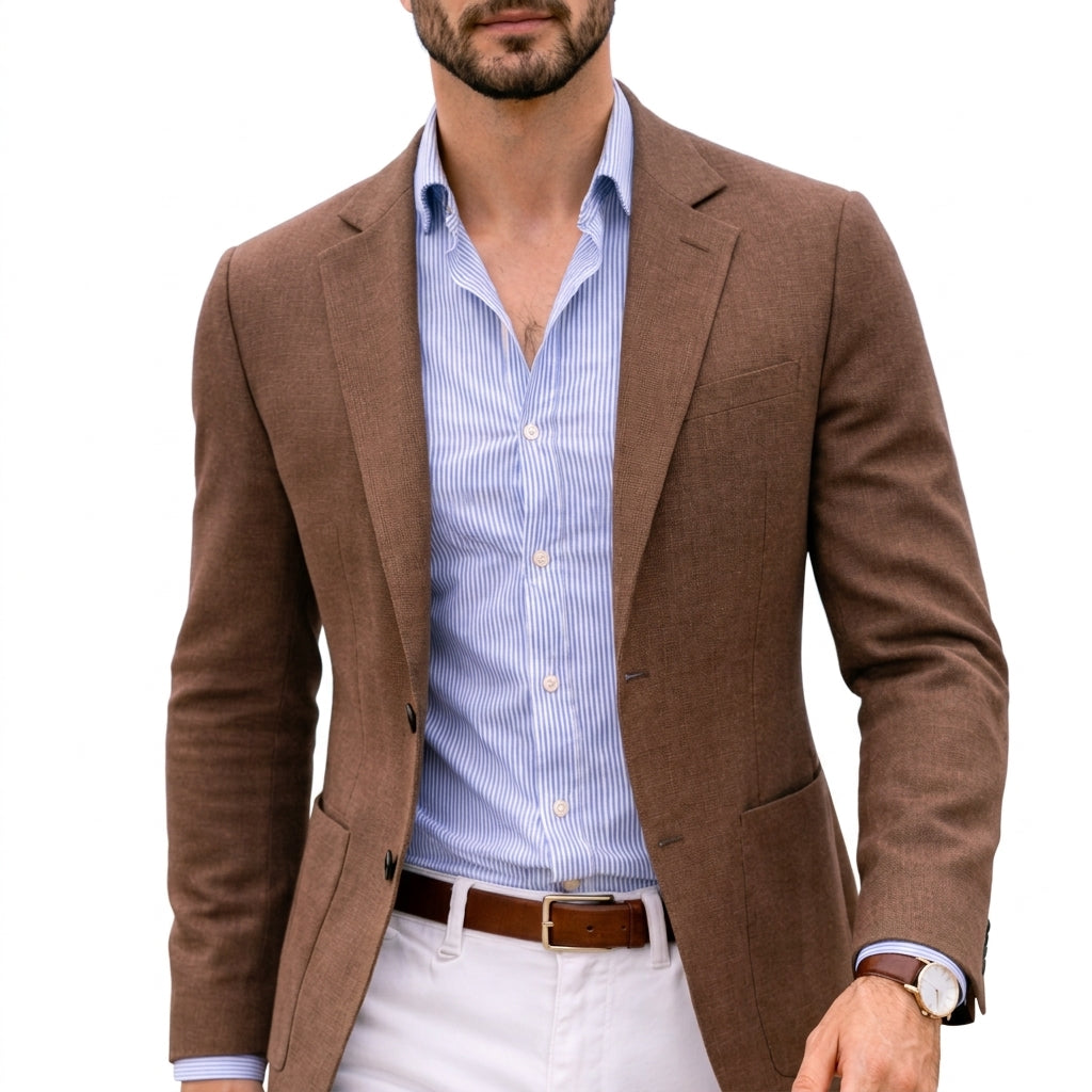 Herren Blazer Slim Fit mit Reverskragen