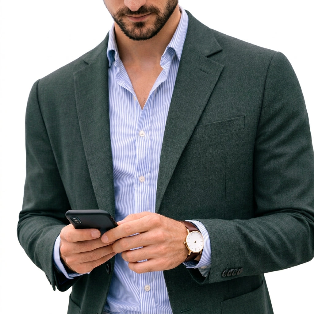 Herren Blazer Slim Fit mit Reverskragen