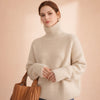 Rollkragenpullover Damen Regular Fit Freizeit Elegant