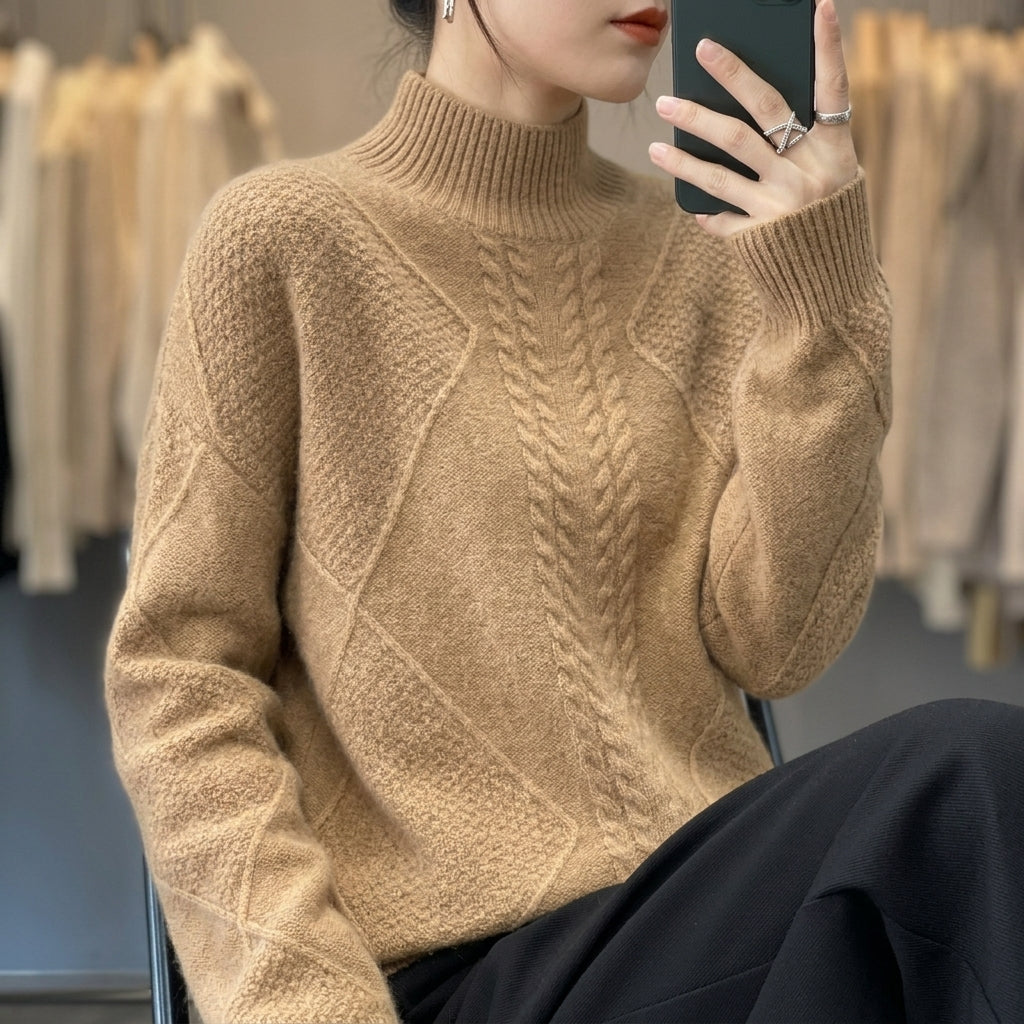 Damen Pullover Slim Fit Tailliert