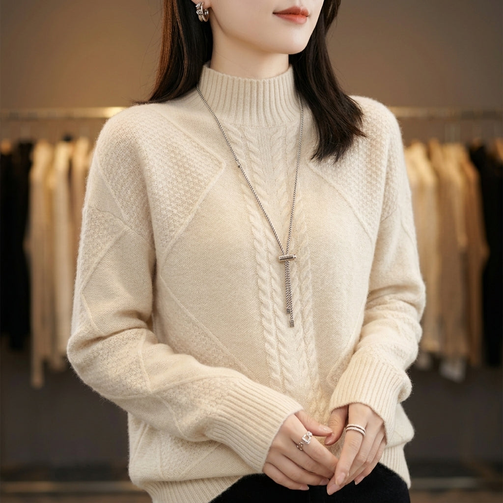 Damen Pullover Slim Fit Tailliert