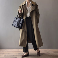 Damen Trenchcoat Regular Fit Freizeit Elegant