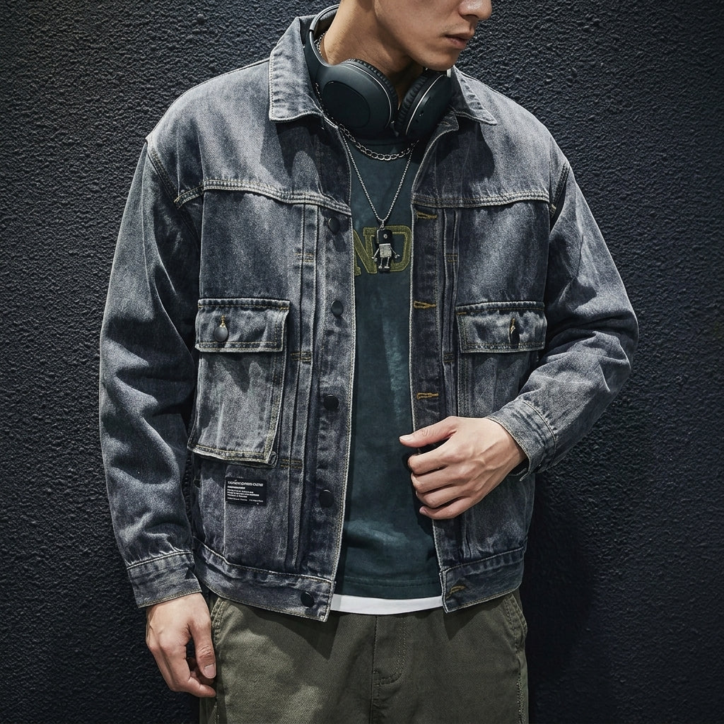 Herren Jacke Relaxed Fit Freizeit