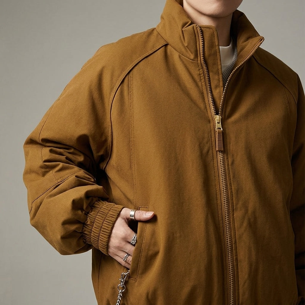 Damen Cardigan Relaxed Fit mit Stehkragen und Überlänge