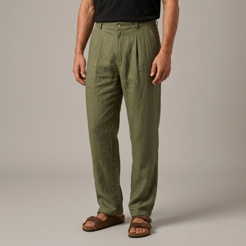 Herren Hose mit elastischem Kordelzugbund und Seitentaschen
