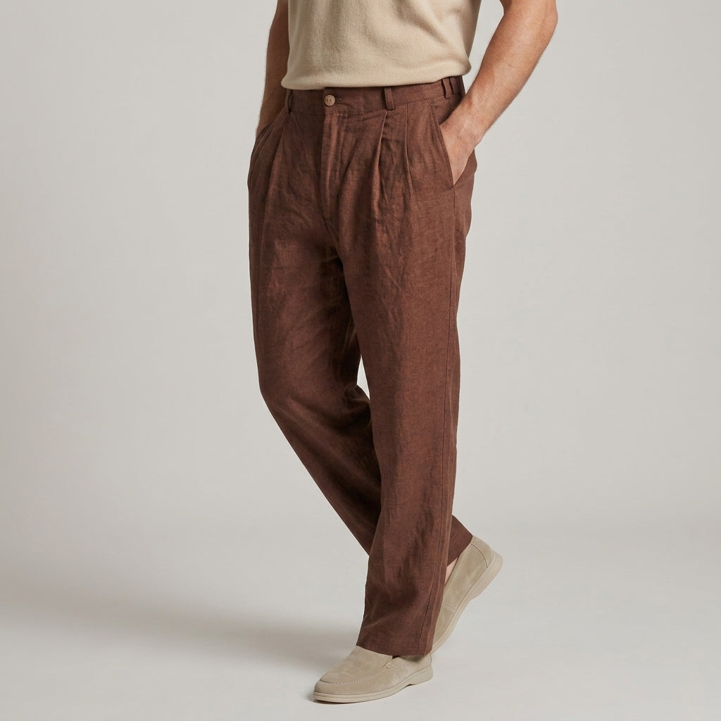 Herren Hose mit elastischem Kordelzugbund und Seitentaschen