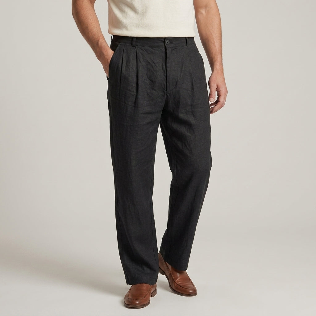 Herren Hose mit elastischem Kordelzugbund und Seitentaschen