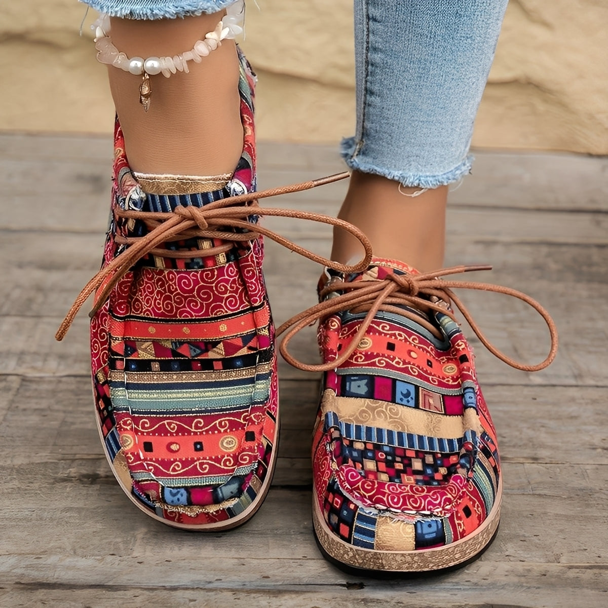 Damen Vintage Schuhe Casual Bequemer Alltag Komfort