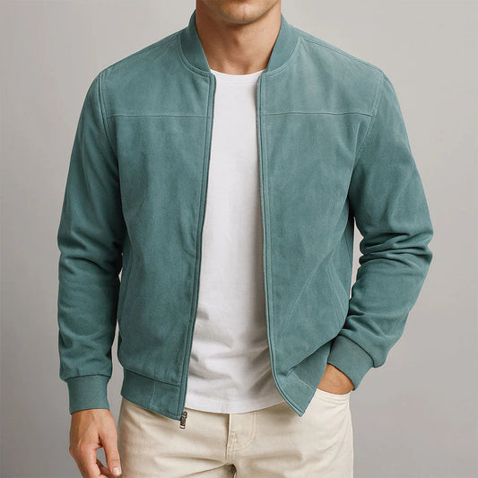 Herren Slim Fit Wildlederjacke Casual zeitlos elegant