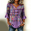 Damen Bluse Boho Stil Regular Fit Casual bunt und bequem