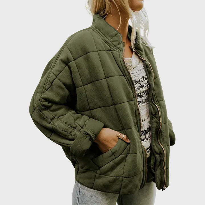 Damen Steppjacke Relaxed Fit Casual Winter Freizeit