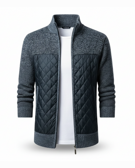 Herren Steppjacke Regular Fit mit durchgehendem Reißverschluss