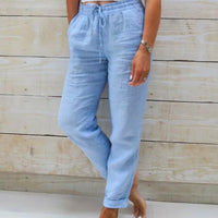 Damen Stoffhose Regular Fit Freizeit elastischer Bund
